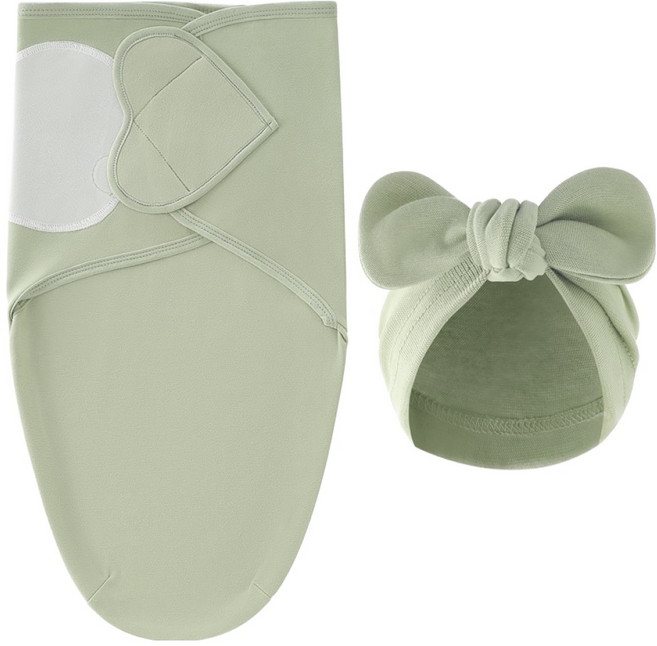 스타빈 하트벨크로 속싸개 + 모자 세트 ONE SIZE