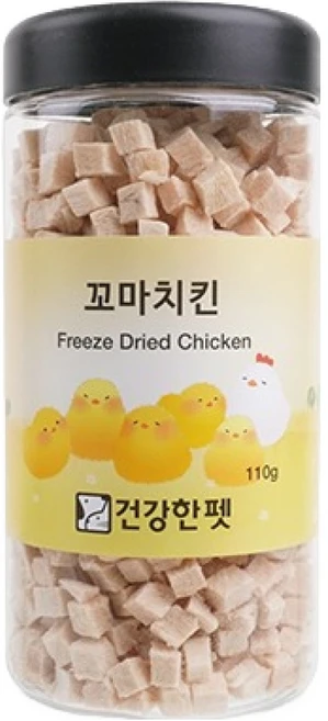 건강한펫 반려동물 꼬마 동결건조간식, 치킨, 110g, 1개 - 쿠팡