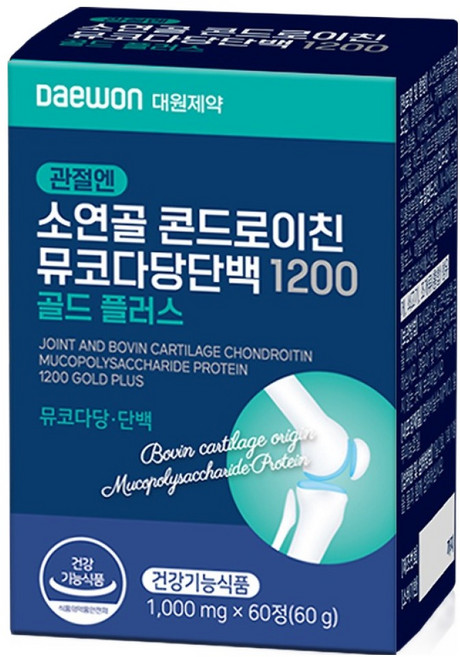 대원제약 관절엔 소연골 콘드로이친 뮤코다당단백 1200 골드 플러스 60g, 1개, 60정