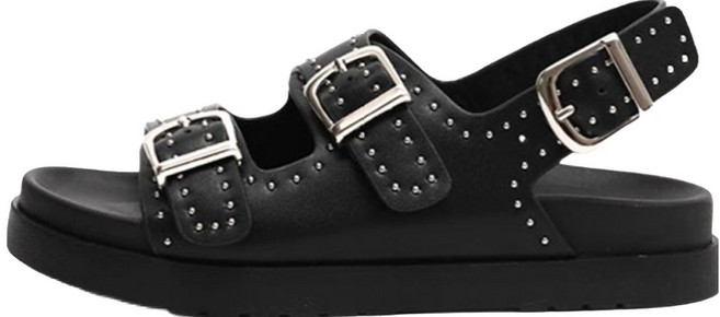 마크모크 여성용 플랭크 스터드 보헤미안 샌들 3cm