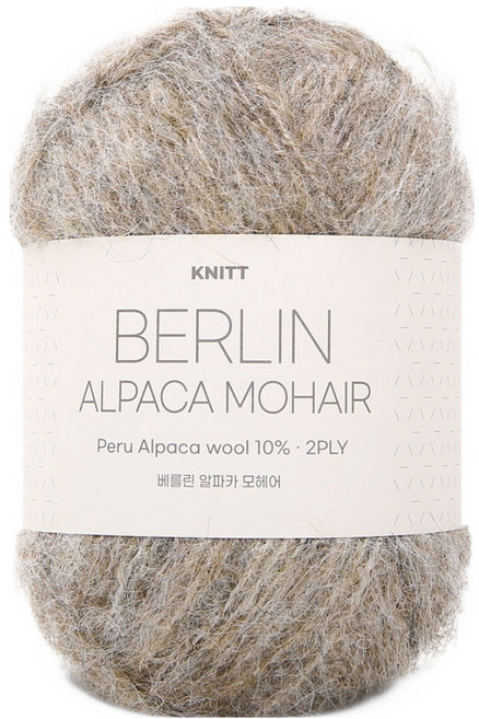 Knitt 柏林 羊駝馬海毛 編織線 50g, 61 沙米色, 1個