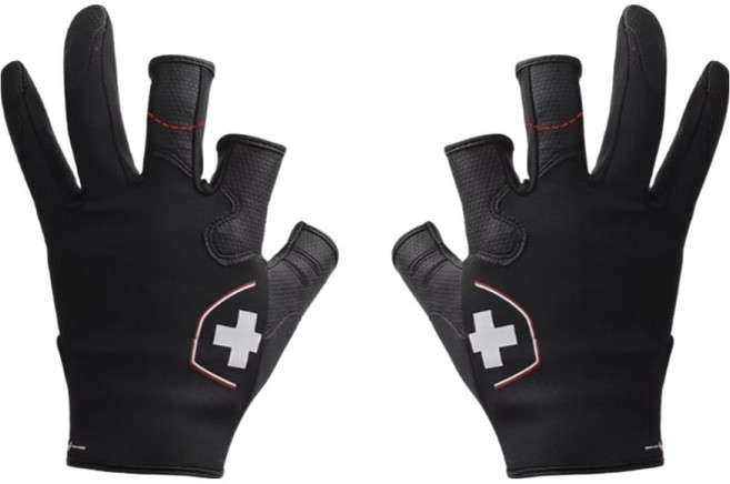 몽크로스 3컷 프리미엄 바다 민물 낚시장갑 양손착용 세트, 블랙, 1세트