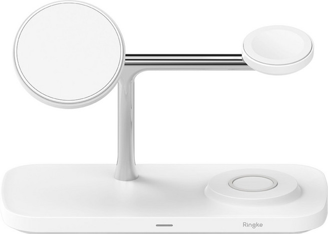 링케 Qi2 3in1 맥세이프 마그네틱 무선 고속 충전 스탠드, 화이트, 1개