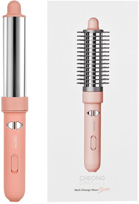 청담스타일 멀티 체인지 웨이브 아이롱, 더스티핑크, wb-ro36-cp