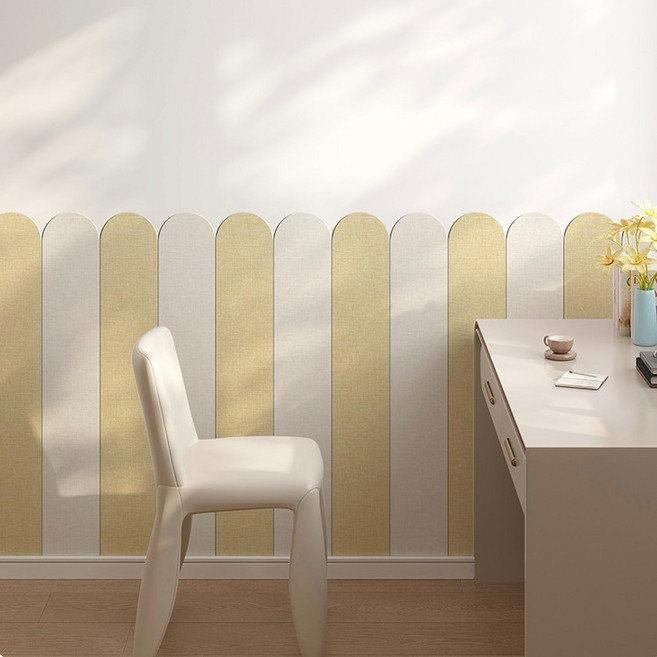 올리웰 접착형 충돌방지 인테리어 벽장식 2종 x 3p 세트, 베이지, 진주