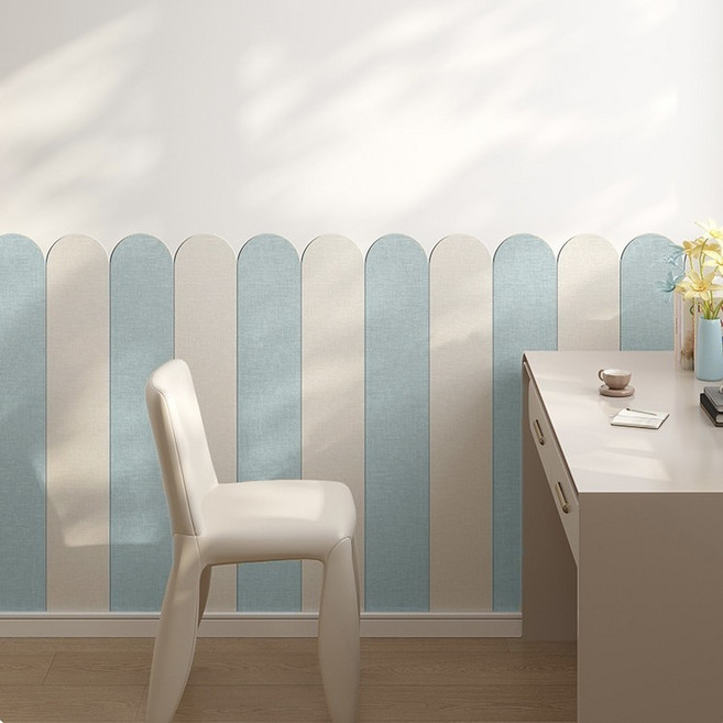 올리웰 접착형 충돌방지 인테리어 벽장식 2종 x 3p 세트, 스카이블루, 진주