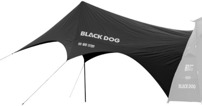 BLACK DOG 黑狗 異想迷城 穹頂天幕配件 拓展天幕, 夜幕黑