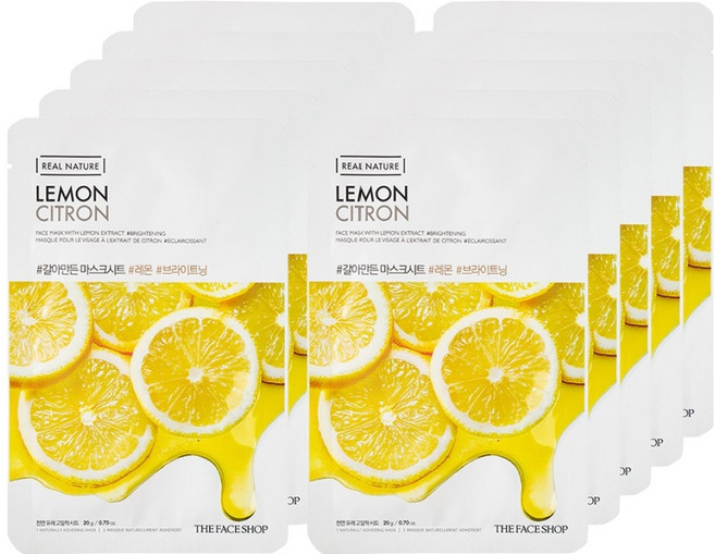 더페이스샵 갈아만든 마스크시트 레몬, 10개입, 1세트