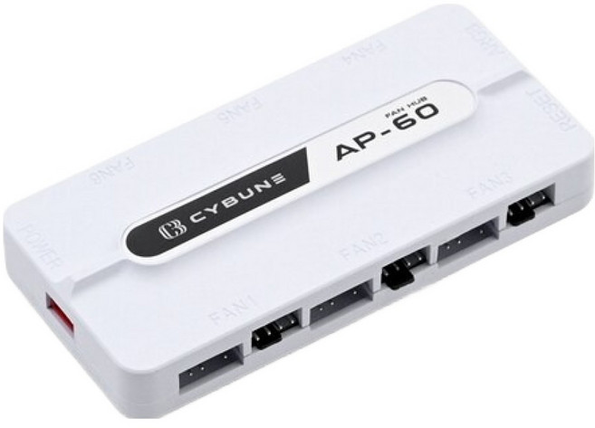 싸이번 쿨러, AP-60 ARGB FAN HUB, 화이트, 1개