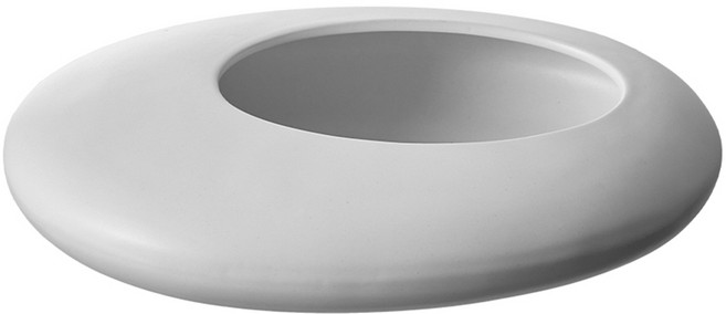 好物良品 中式古典禪意扁形陶瓷花瓶, 白色