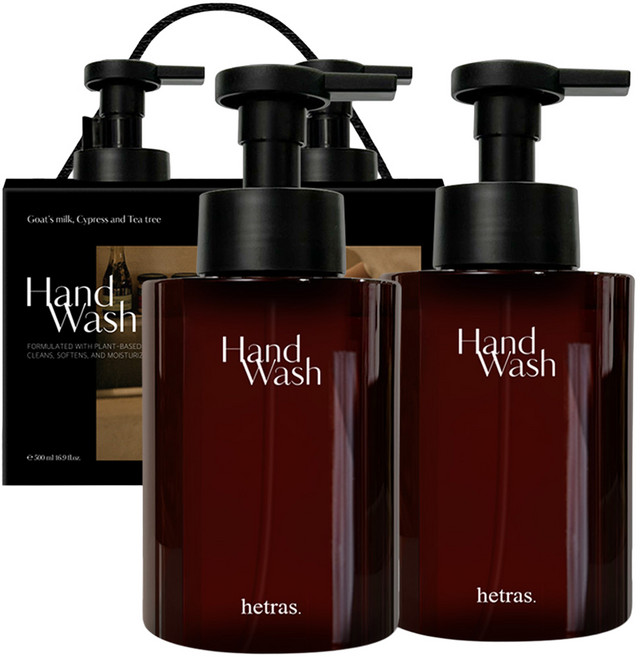 헤트라스 퍼퓸 버블 고보습 산양유 핸드워시 제주사려니숲길, 515ml, 2개