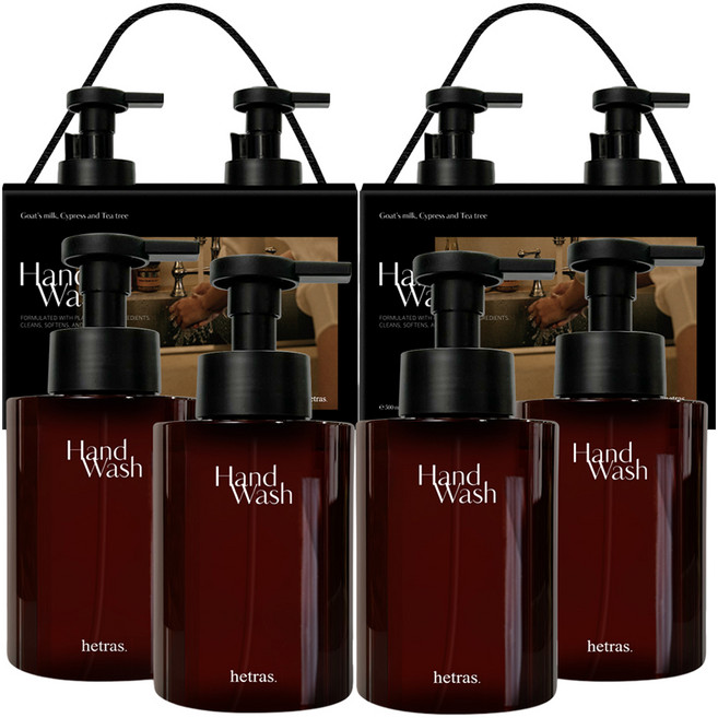 hetras. 香氛泡沫洗手乳 濟州思連伊林蔭道, 515ml, 4個