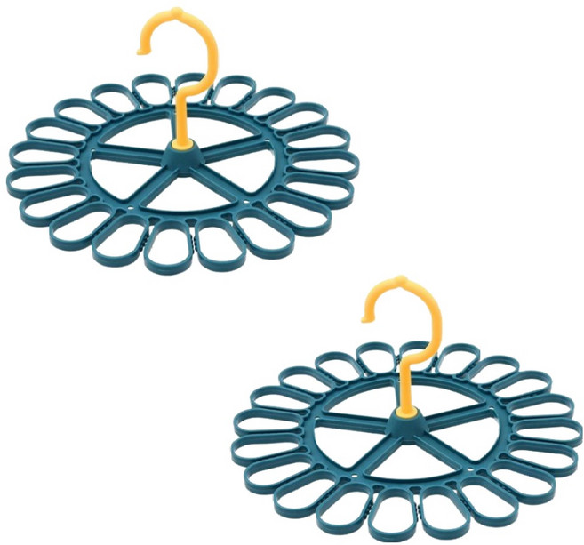 360도 건조 빨래 속옷 양말 옷걸이, 2개, 블루