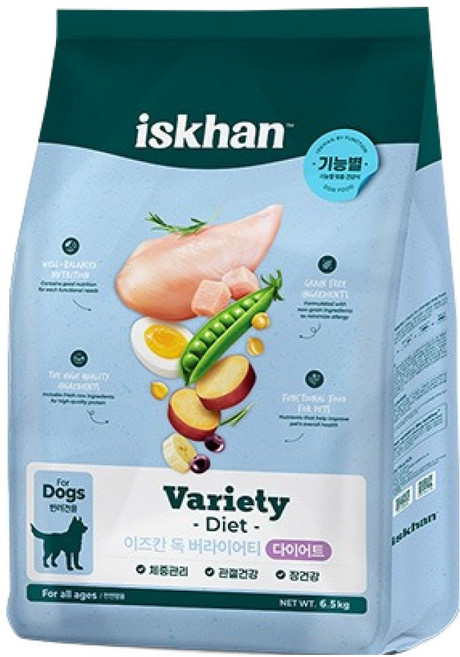 이즈칸 독 버라이어티 기능성 사료, 다이어트, 6.5kg, 1개