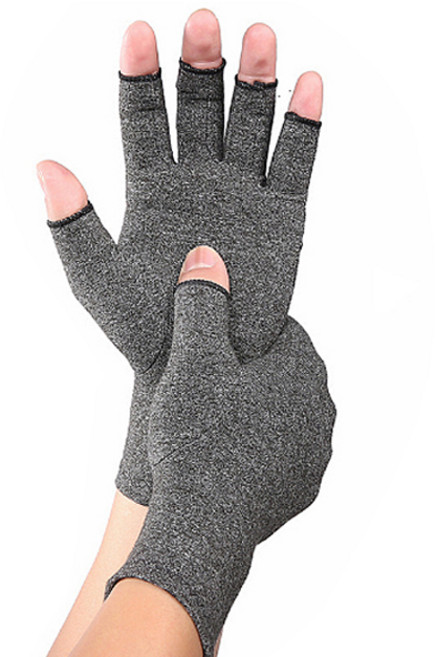 스판 손가락 장갑 양손착용 세트, 차콜, 1세트
