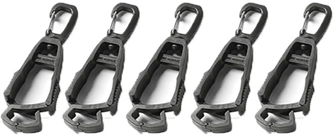 홈바내쓰 캠핑 등산 골프 분실방지 장갑집게, 5개, 블랙