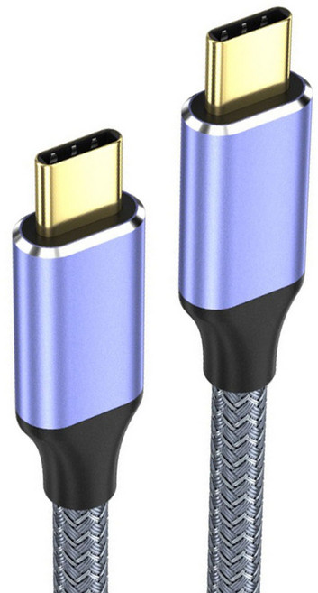 JIAHON 嘉鴻 Type-C-Type-C 3.1快充數據線 100W 支援充電/投影/影音輸出, 藍色, 1條, 1.5m