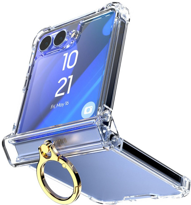 구스페리 클리어 커버 with 링 힌지보호 풀커버 휴대폰 케이스
