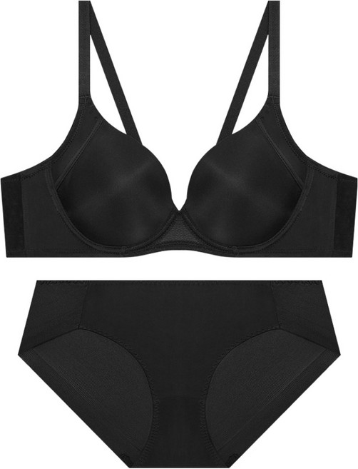 트라이엄프 히든 와이어 더블본 솔리드 브라 + 팬티 세트