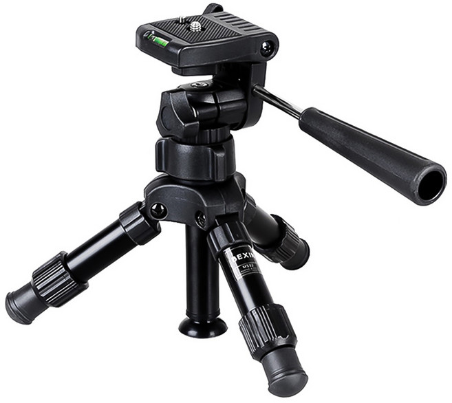 BEXIN 伸縮式鋁合金三軸萬向旋轉三腳架 28cm, MS02, 1個
