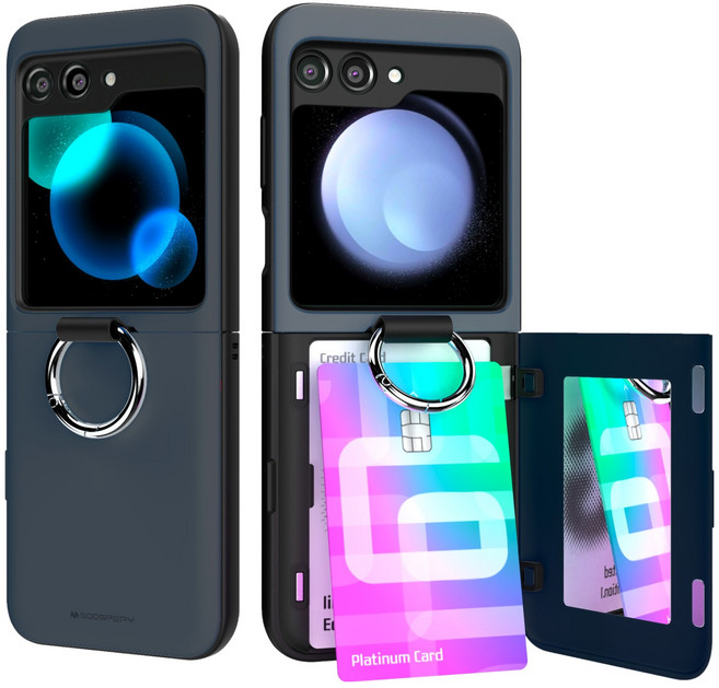 구스페리 파스텔 카드 미러 도어 범퍼 휴대폰 케이스