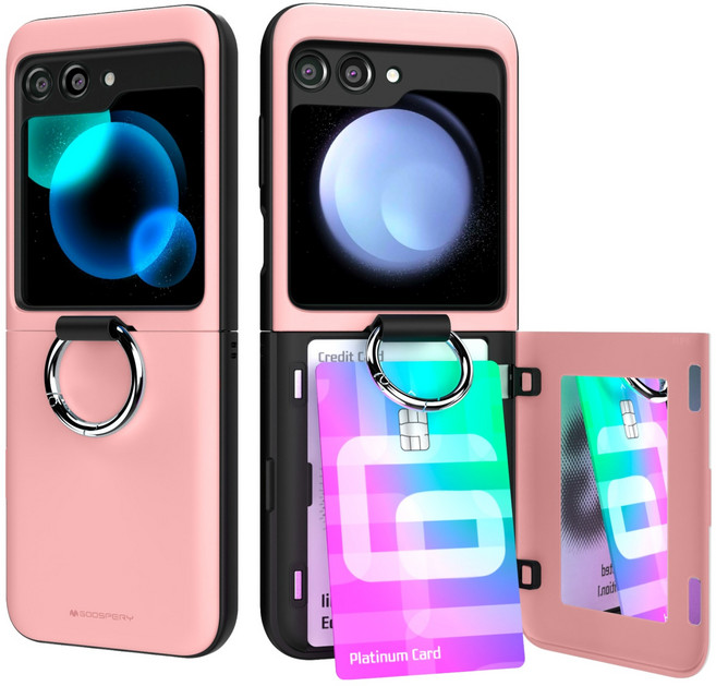 구스페리 파스텔 카드 미러 도어 범퍼 휴대폰 케이스