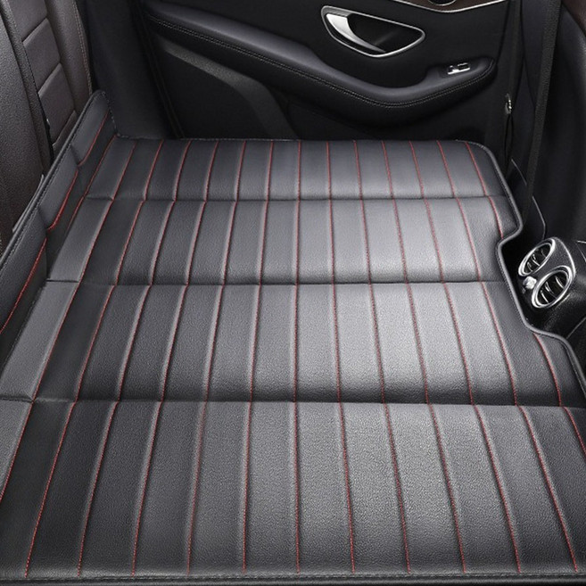 프리미엄 차박 뒷자리 2열 평탄화 접이식 매트 XL 140 x 90 cm, 전차종 호환, 블랙 레드