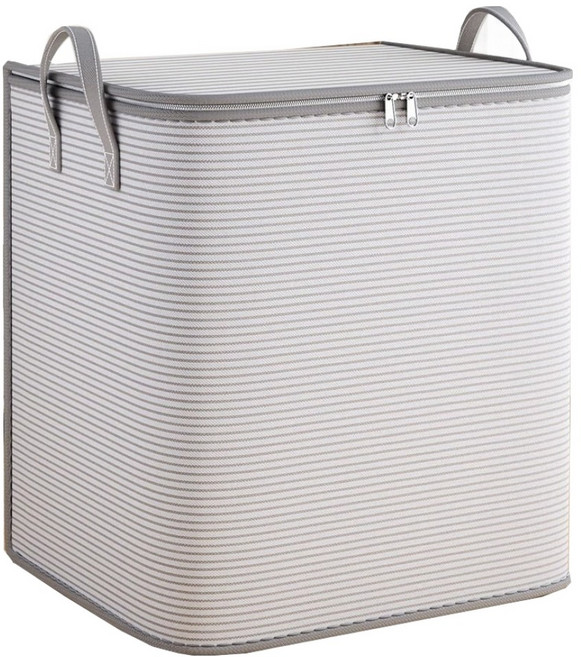 조이보스 대용량 옷 이불 부직포 수납정리함, 회색, 1개