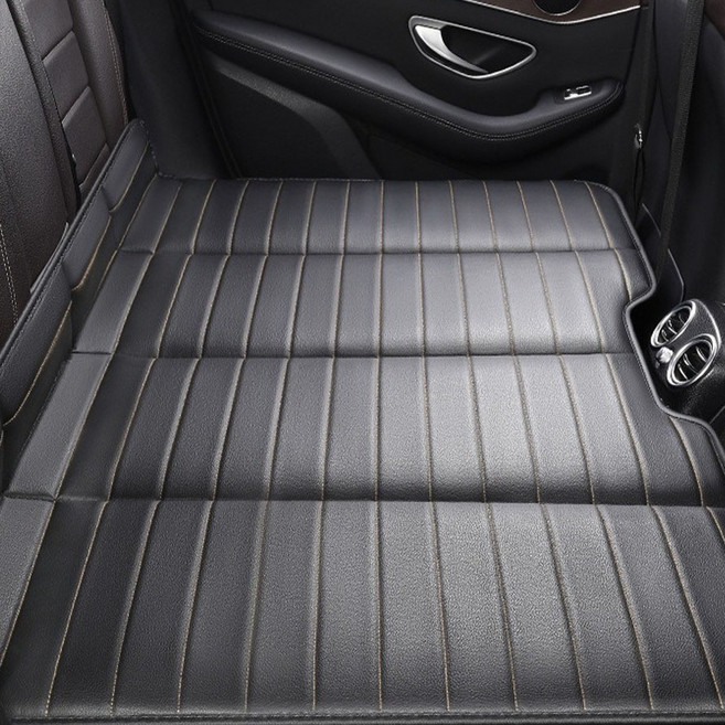 프리미엄 차박 뒷자리 2열 평탄화 접이식 매트 L 135 x 80 cm, 블랙 골드, 전차종 호환