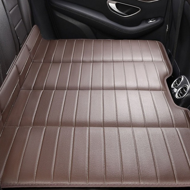 프리미엄 차박 뒷자리 2열 평탄화 접이식 매트 M 128 x 80 cm, 전차종 호환, 브라운