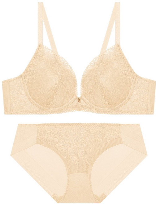 트라이엄프 레이스 소프트 와이어 커버업 브라 + 팬티 세트