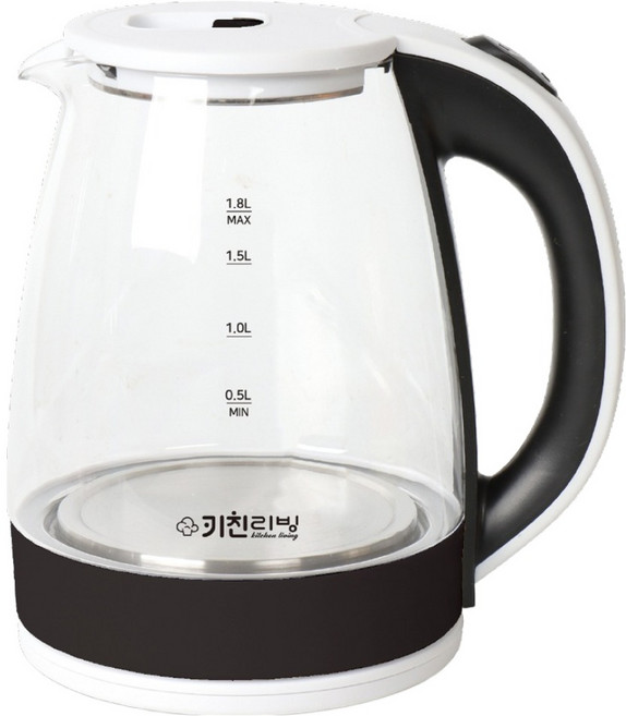 키친리빙 에테르 유리 전기주전자 1.8L, KLEK-180G
