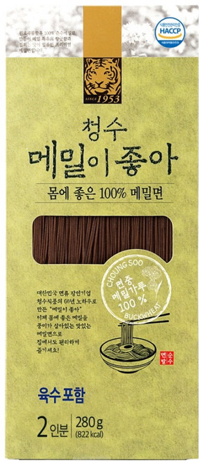청수식품 청수 메밀이좋아 + 육수 세트 2인분, 280g, 1세트