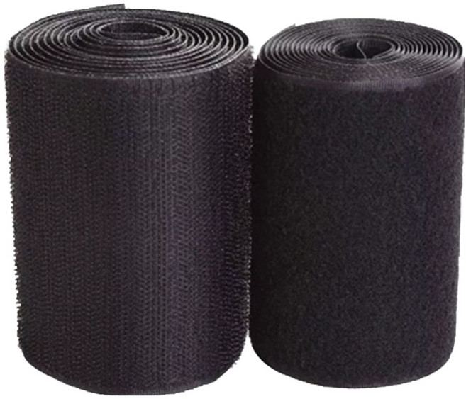 엔더 튼튼한 특대형 벨크로 찍찍이 암수 테이프 블랙 10 x 100 cm, 1개