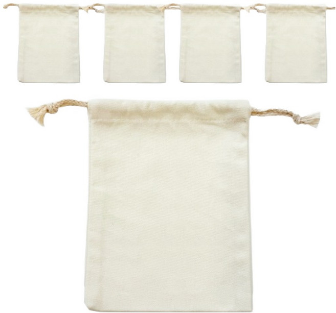 도톰한 캔버스 무지 파우치 5p