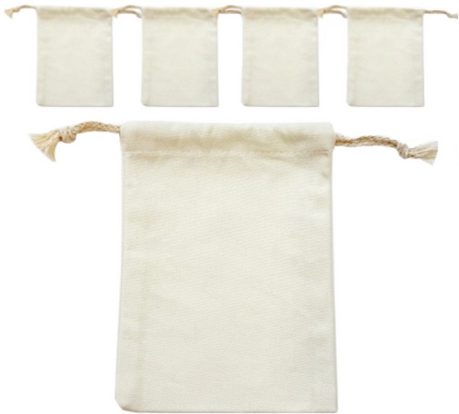 도톰한 캔버스 무지 파우치 5p