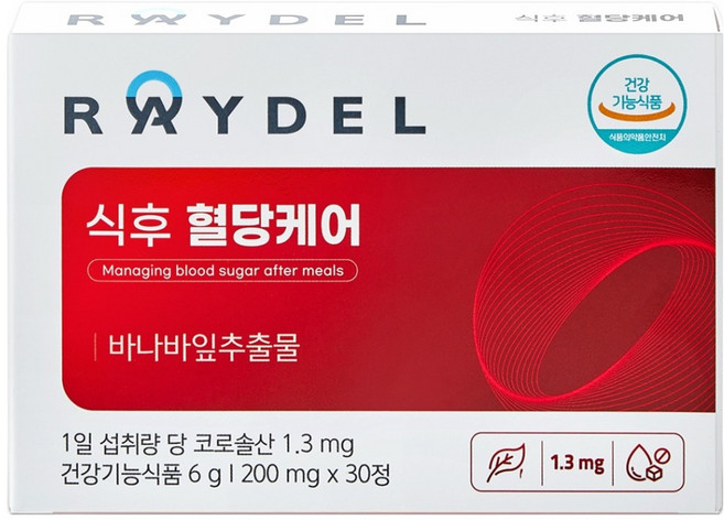 레이델 식후혈당케어 바나바잎추출물 6g, 30정, 1개