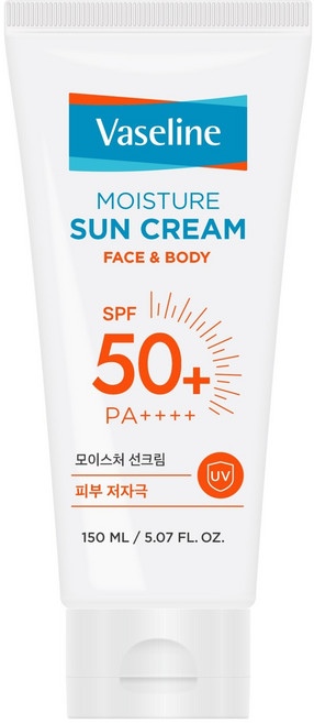 바세린 모이스처 선크림 SPF50+ PA++++, 1개, 150ml