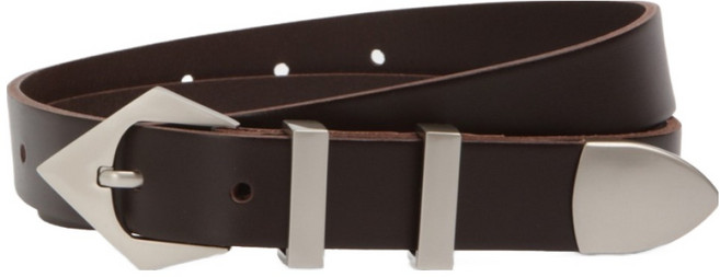 VONIN 천연 소가죽 25 메탈 스파이크 캐주얼 벨트 NT106DBR