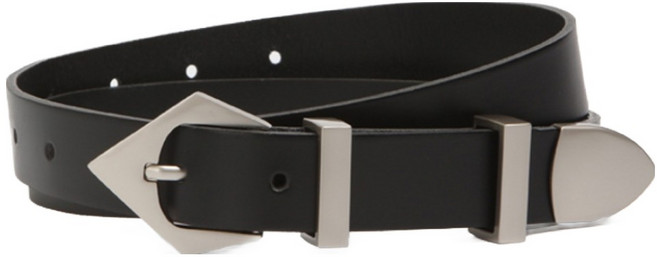 VONIN 천연 소가죽 25 메탈 스파이크 캐주얼 벨트 NT105BK