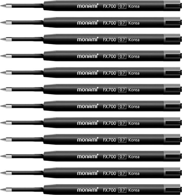 monAmi FX 700 原子筆替換芯 0.7mm, 12支, 黑色