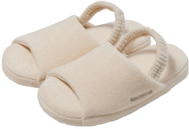 하우스윗 아동용 제로쿵 워셔블 항균 슬리퍼, 베이지, 1개