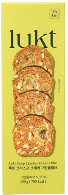 룩트 크리스프 크래커 그린올리브, 150g, 1개