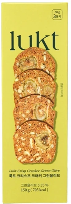 룩트 크리스프 크래커 그린올리브, 150g, 1개 - 쿠팡
