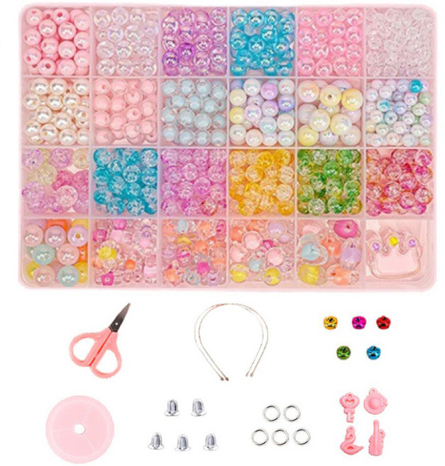 문구담 비즈 팔찌 만들기 보석 엑세서리 구슬 DIY키트 세트, 04, 1세트