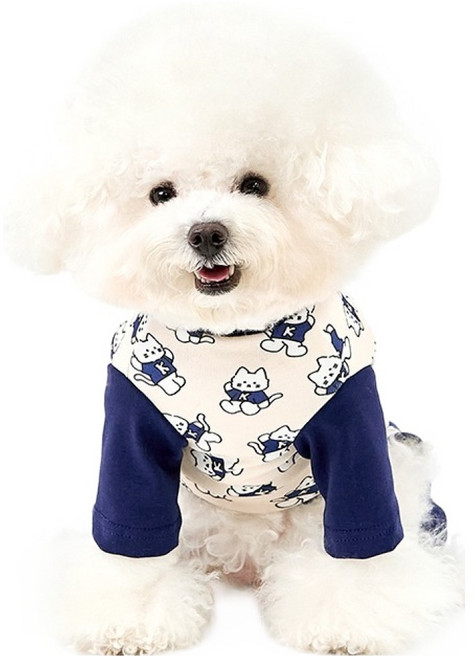 키니키니 강아지 치치 모션 패턴 올인원, 블루, 1개