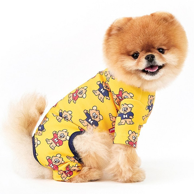 키니키니 강아지 레키 모션 패턴 올인원, 머스타드, 1개