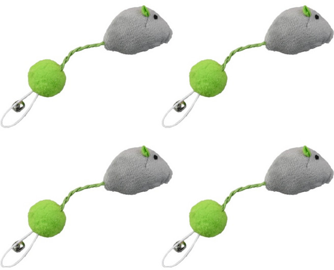 데이소이 고양이 쥐돌이 방울 장난감, 05. 그린, 4개