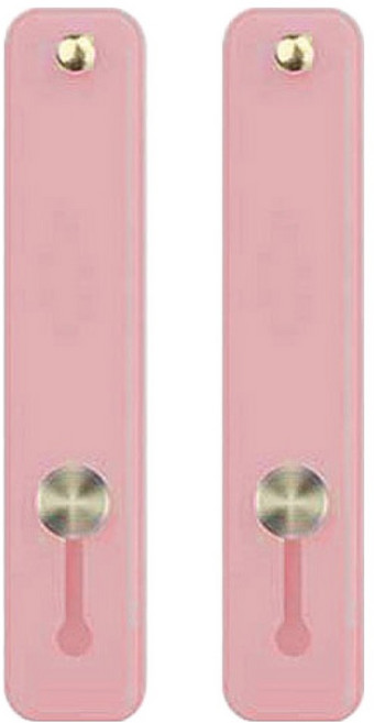 엘엘비 파스텔톤 접착형 스마트폰 거치 밴드 핑거 스트랩, 핑크, 2개