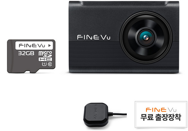 파인뷰 전후방 FHD HD 2채널 블랙박스 세트 X6 POWER, 32GB, 본품 + GPS안테나 + 출장장착쿠폰